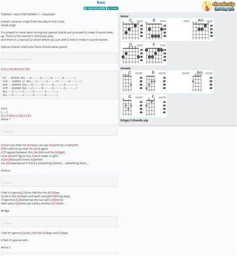 Chord: Rain - tab, song lyric, sheet, guitar, ukulele | chords.vip