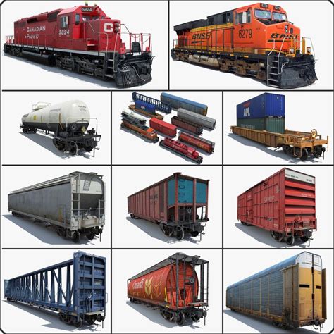 freight train cargo cars 3d model | Car 3d model, Train, Freight transport