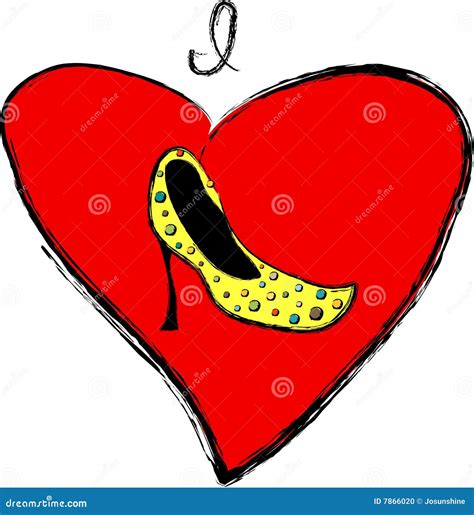 I Love Shoes Sign stock vector. Image of foot, artistic - 7866020