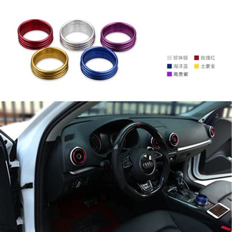 For A3 4pcs/lot car air outlet decoration for audi A3 interior accessories 2014 2018-in Interior ...