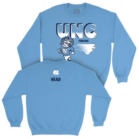 UNC Men's Fencing Mascot Carolina Blue Crew - Connor Head – The UNC NIL ...