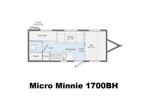 2019 Winnebago Micro Minnie Floor Plans - floorplans.click