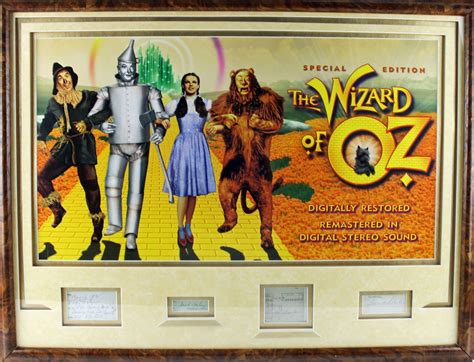 Lot Detail - The Wizard of Oz Rare Cast Signed Ensemble in Custom Framed Display (PSA/DNA)