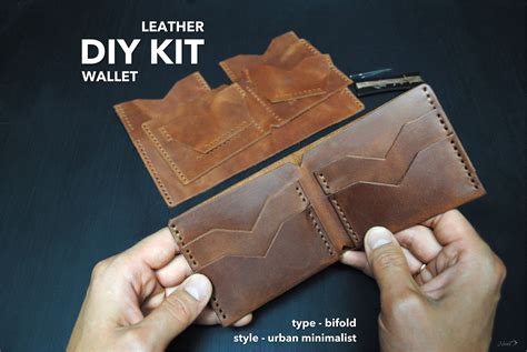 DIY leather wallet kit diy kit leather craft diy wallet | Etsy