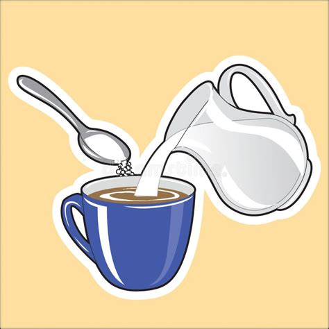 Milk Chocolate Poured In Cup Stock Illustration - Illustration of milk, cacao: 30180524