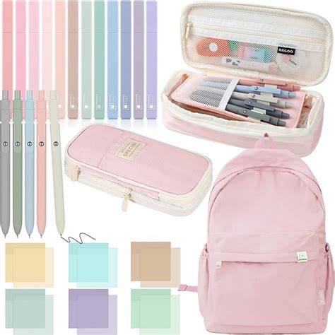 Pastel School Supplies Set