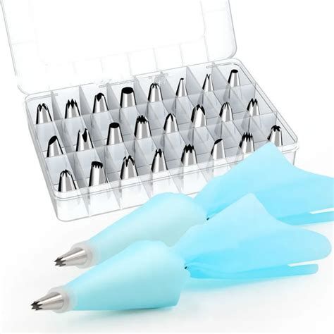 28 pcs/Set Creative Icing Piping Pastry bags Stainless steel Nozzle baking Pastry Tips Sugar ...