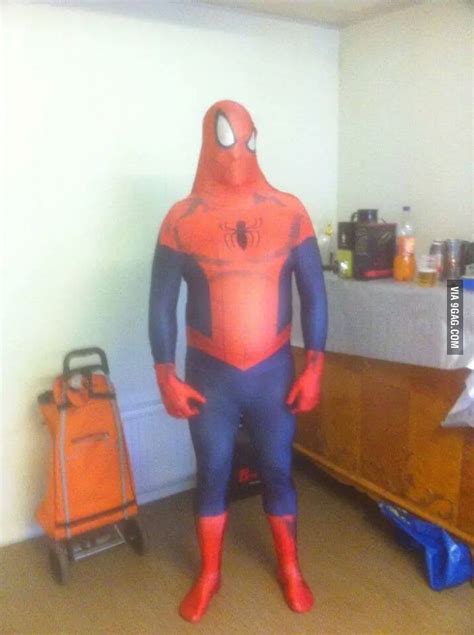 So my cousin bought a ''one size fits all'' Spider-Man costume. (With ...