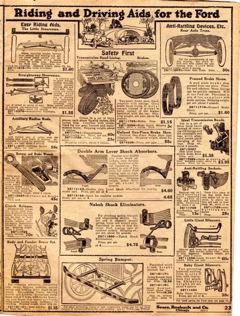 Model T Ford Forum: Circa. 1919 Sears Auto Parts catalog/leaflet ...