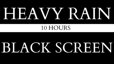 SLEEP in MINUTES with Heavy Rain & Black Screen | 10 Hours - YouTube