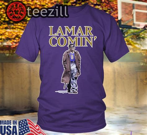 Lamar Jackson Lamar Comin' T Shirt - teezill