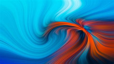 Blue Orange Hole, abstract, digital-art, HD wallpaper | Peakpx