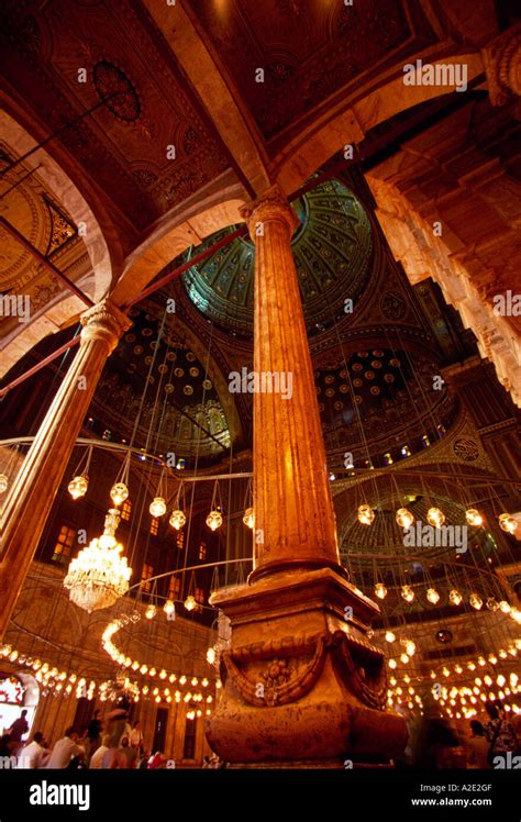 Egypt, Cairo. Interior of Muhammad Ali Mosque Stock Photo - Alamy