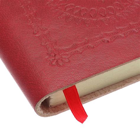 handmade red embossed leather notebook by paper high | notonthehighstreet.com