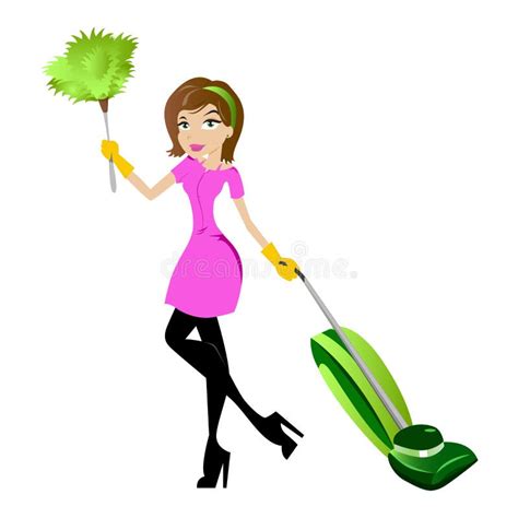 Cleaning Lady stock vector. Illustration of cleaning - 21352884