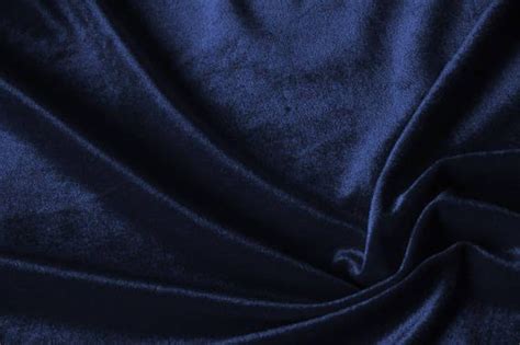 Navy Blue Stretch Silky Velvet Fabric, Dark Blue Velvet Fabric by the Yard, Limited Edition ...