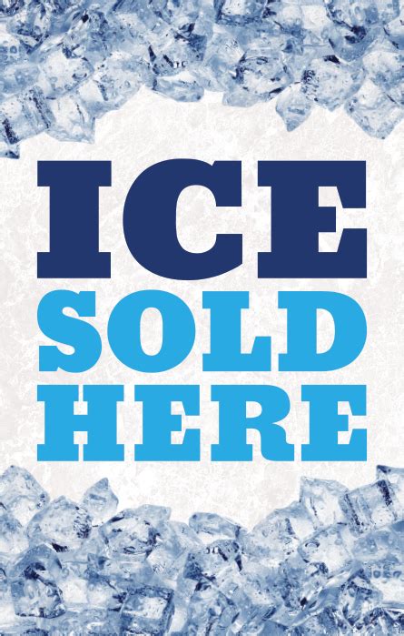 Ice Sold Here | Signicade Insert | Stock Signs and Frames