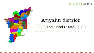 Ariyalur district With Talukas in Tamil Nadu State