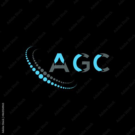 AGC letter logo design on black background.AGC creative initials letter ...