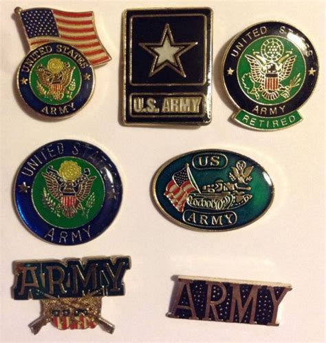 7 Different US Army Hat Lapel Pins | Us army hats, Army hat, Lapel pins