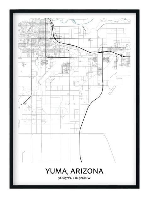 Yuma Map Poster - Your City Map Art - Positive Prints