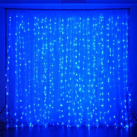 600 LED Lights BIG Wedding Party Photography Organza Curtain Backdrop ...