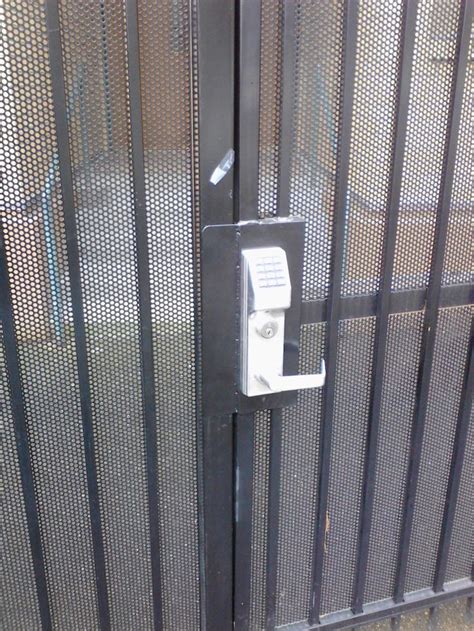 Security gate with keypad lock. | Security gates, Outdoor gate, Diy security