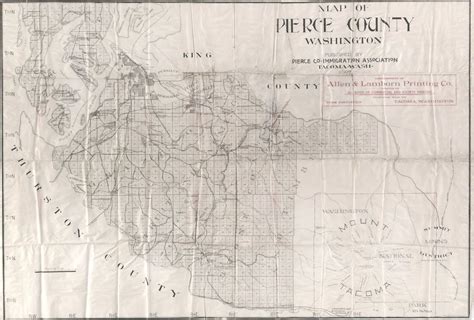 Map of Pierce County, Washington, [1897] | Historical maps, Pierce ...