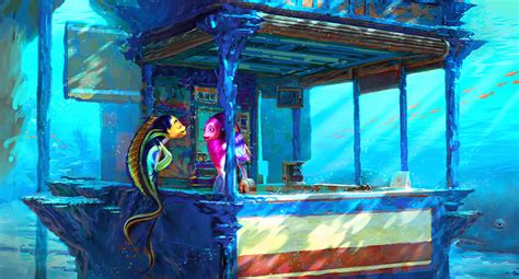 Living Lines Library: Shark Tale (2004) - Concept Art, Color Keys