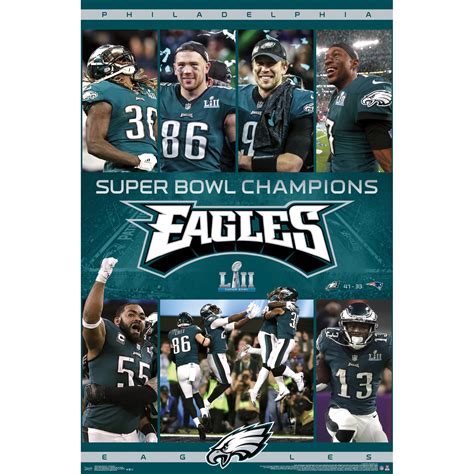 Philadelphia Eagles Super Bowl LII Champions Celebration 22" x 34" Poster