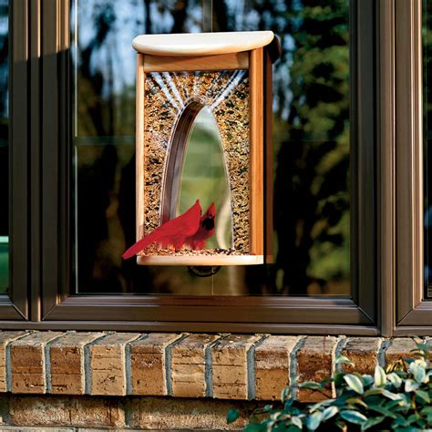 The Casement Window Bird Feeder - Hammacher Schlemmer