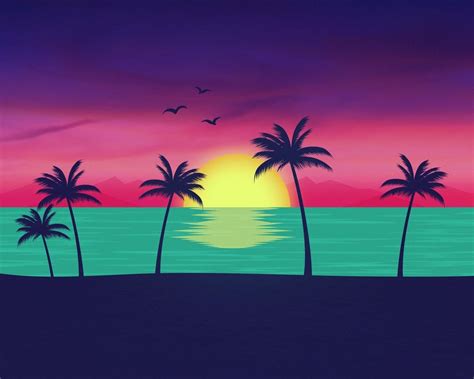 Neon Beach Wallpapers - 4k, HD Neon Beach Backgrounds on WallpaperBat