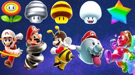 Super Mario Galaxy 2 - All Mario & Yoshi Power-Ups - YouTube