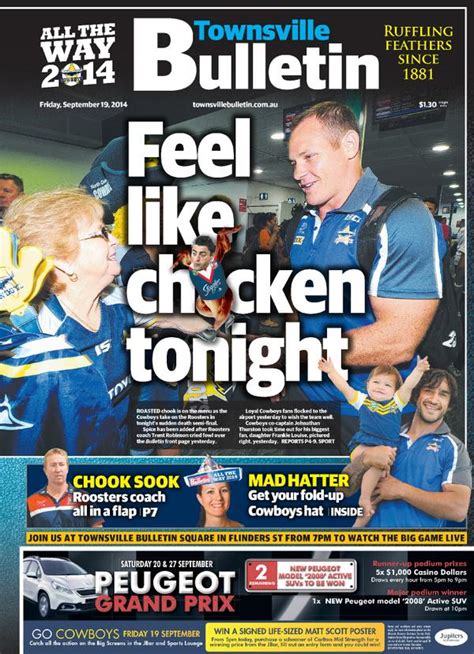 Front page of today's Townsville Bulletin : r/nrl