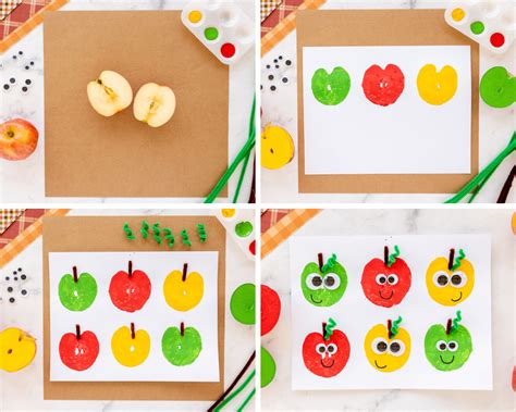 Apple Stamping Craft - Made To Be A Momma