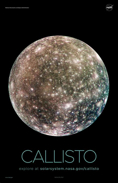 Many Sizes; Map Of Callisto Moon Of Jupiter By Galileo Orbiter ...