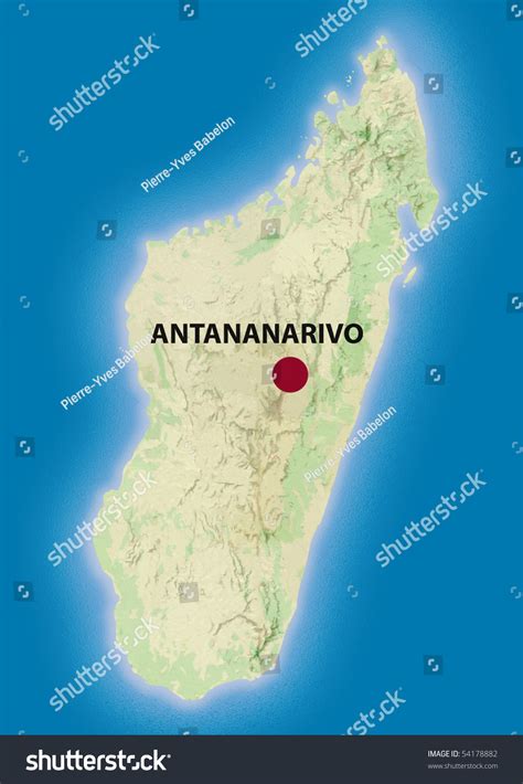 Map Madagascar Showing Capital City Antananarivo Stock Illustration 54178882 | Shutterstock