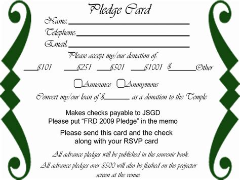 The mesmerizing Church Pledge Card Template | Template Modern Design In ...