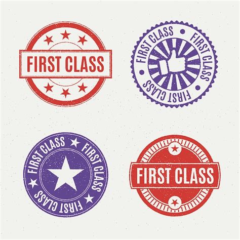 Free Vector | Flat design first class stamp collection