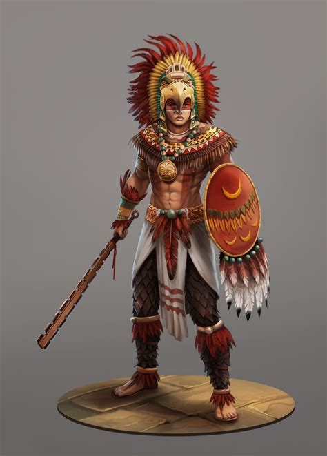 ArtStation - Aztec, Wyn Lacabra | Aztec warrior, Aztec art, Aztec artwork