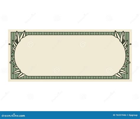 Printable Blank Dollar Bill Template