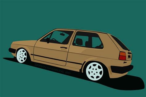 Volkswagen Golf Mk2 Vector | Volkswagen golf mk2, Volkswagen golf, Golf mk2