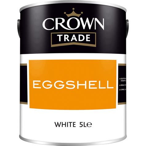 Crown Trade Eggshell Paint 5L White | Toolstation