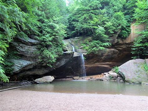 Ohio waterfalls in Hocking Hills and Cuyahoga