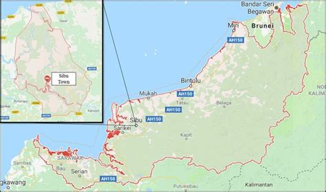 Location of Sibu town in Sarawak, East Malaysia (Source: Google Map) | Download Scientific Diagram