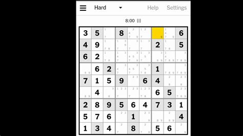 Hard NY TIMES SUDOKU June 10, 2020 - YouTube