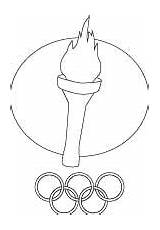 Olympic Torch Coloring Page Sketch sketch template