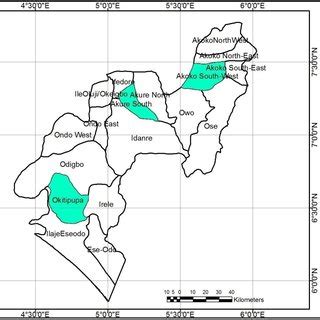 Map of Ondo State showing the study area Source: Ondo State Ministry of ...