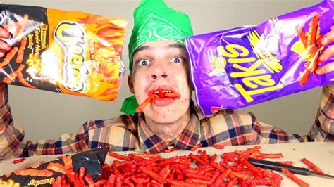 HOT CHEETOS & TAKIS FUEGO CHALLENGE - YouTube