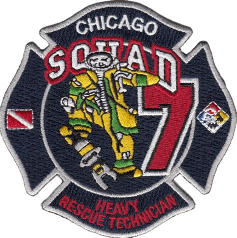 CHICAGO FIRE DEPARTMENT HOUSE PATCH: Squad 7, Heavy Rescue Technician - Chicago Cop Shop